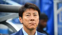 Shin Tae-yong melatih Korea Selatan di Piala Dunia 2018. (AFP/Johannes Eisele)