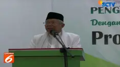 Calon Wakil Presiden Ma'ruf Amin menemui para ulama dan ratusan warga Nahdliyin di Kabupaten Tegal, Jawa Tengah.