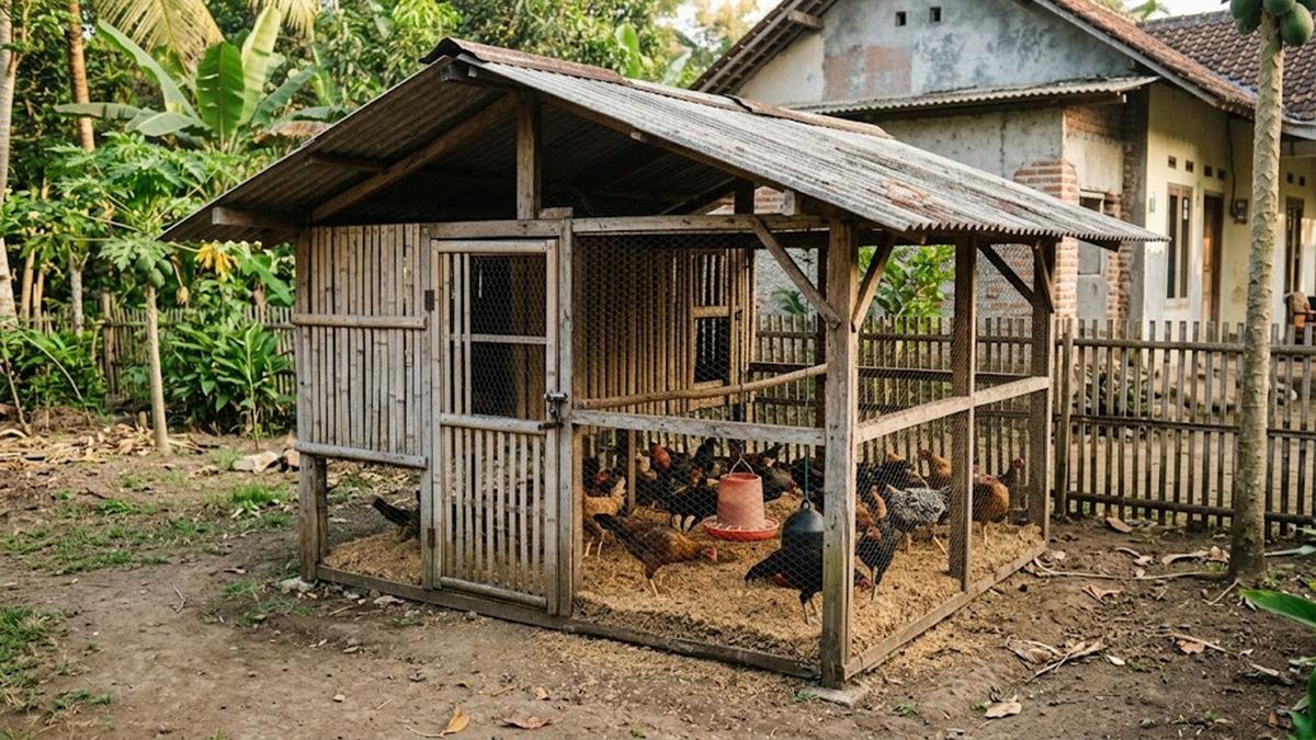 Kandang Ayam Kampung Sederhana untuk Mengejar Panen 4 Bulan, 5 Desain Hemat yang Bisa Dibuat Sendiri
