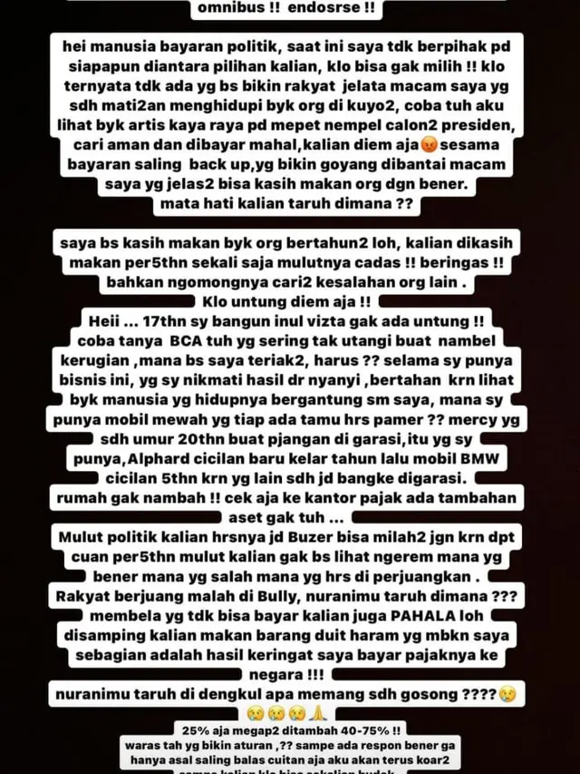 Inul Daratista Kesal Curhatan Pajak Naik Jadi Cibiran