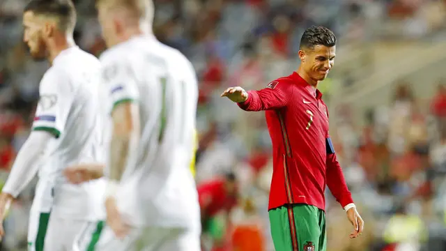 Foto: Cristiano Ronaldo Jadi Pahlawan, Portugal Susah Payah Jinakkan Republik Irlandia di Kualifikasi Piala Dunia 2022