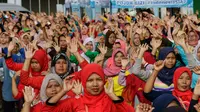 Para ibu menghadiri kegiatan edukasi dan sosialisasi gizi di Cirebon, Jawa Barat, Sabtu (25/1). (Istimewa)