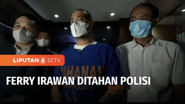 Setelah 9 jam diperiksa sebagai tersangka KDRT di Ditreskrimum Polda Jawa Timur, artis Ferry Irawan resmi ditahan polisi. Saat hendak ditahan, Ferry Irawan membuat pernyataan untuk sang istri, Venna Melinda.