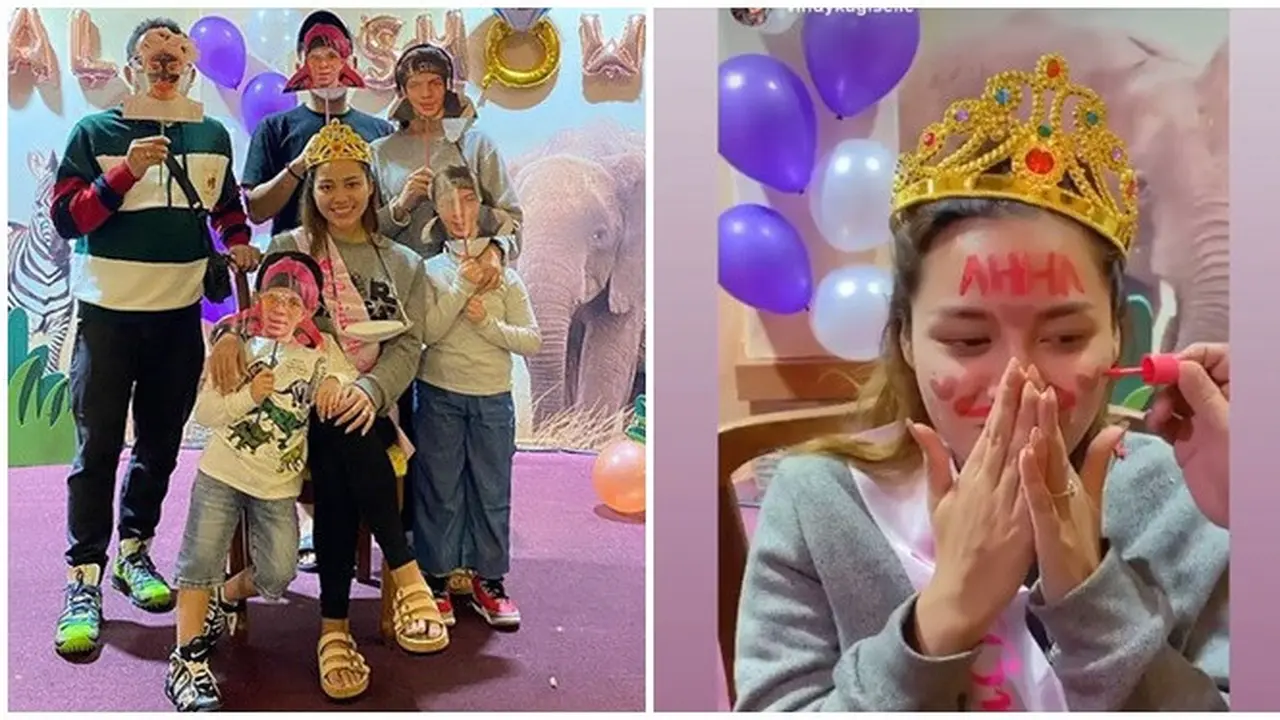 6 Momen Bridal Shower Aurel Hermansyah dari Keluarga, Wajah Dicoret Lipstik
