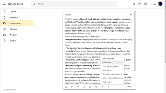 Google Keep Label.