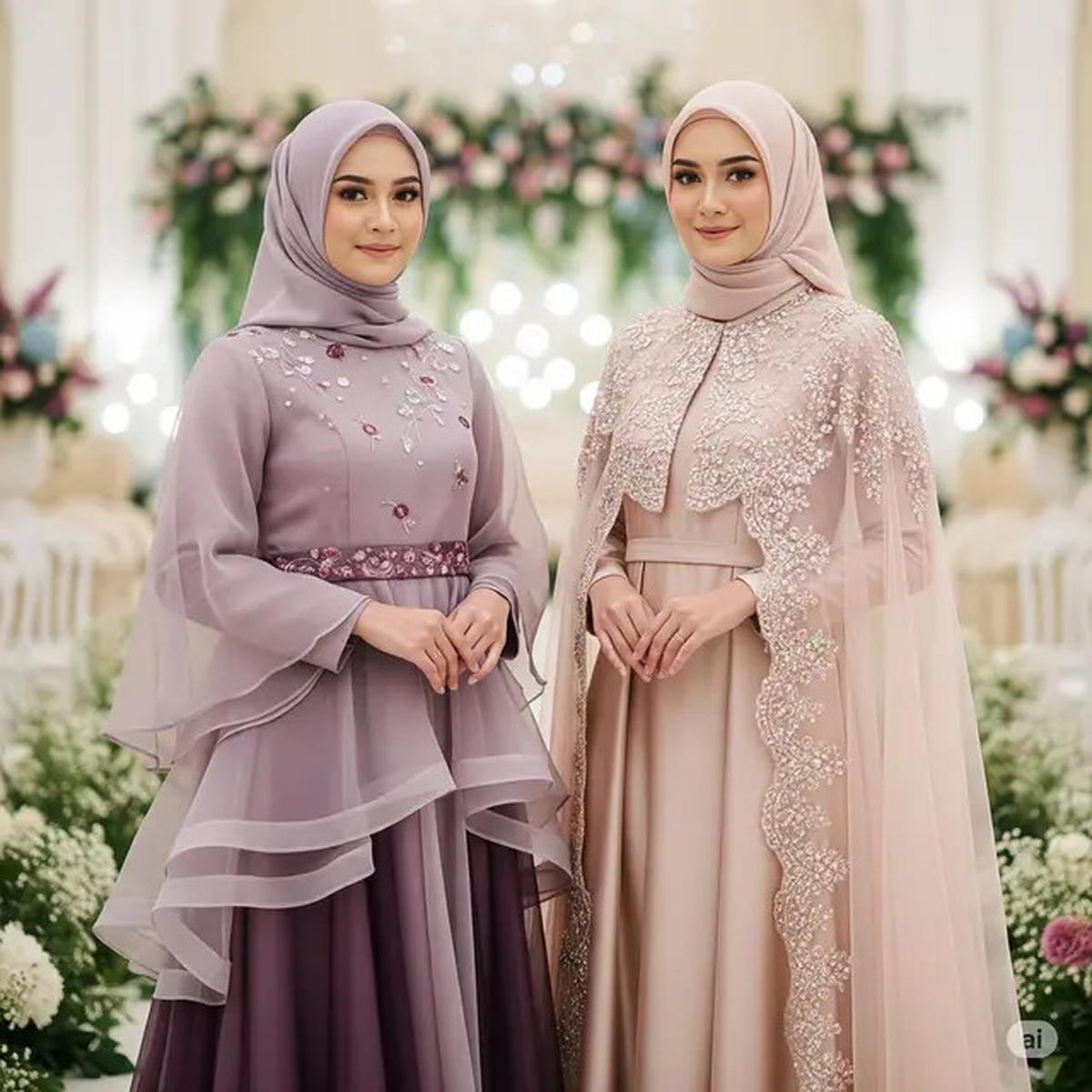 5 Gamis Brokat Pesta Pernikahan Terbaik 2025, Tampil Elegan, Glamour, dan Berkelas