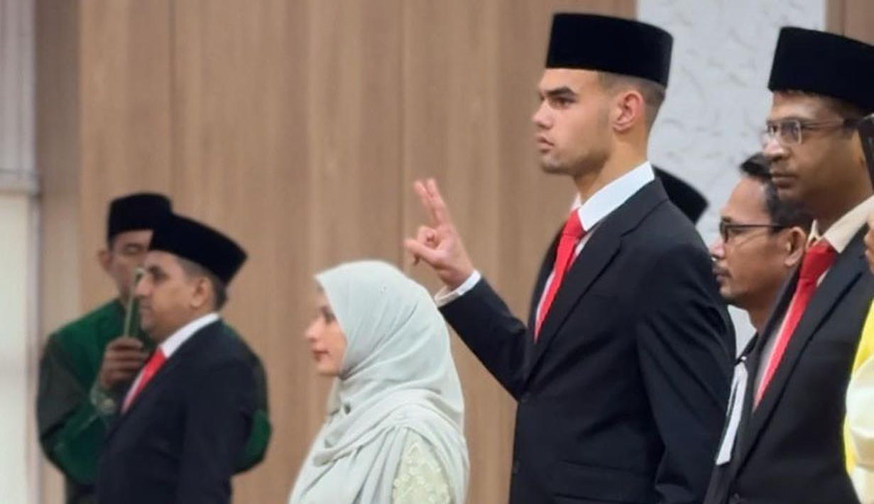 Jens Raven saat mengambil sumpah WNI di Kanwil Kemenkumham DKI Jakarta, Cawang, Jakarta, Kamis (27/06/2024). (Dok. PSSI)