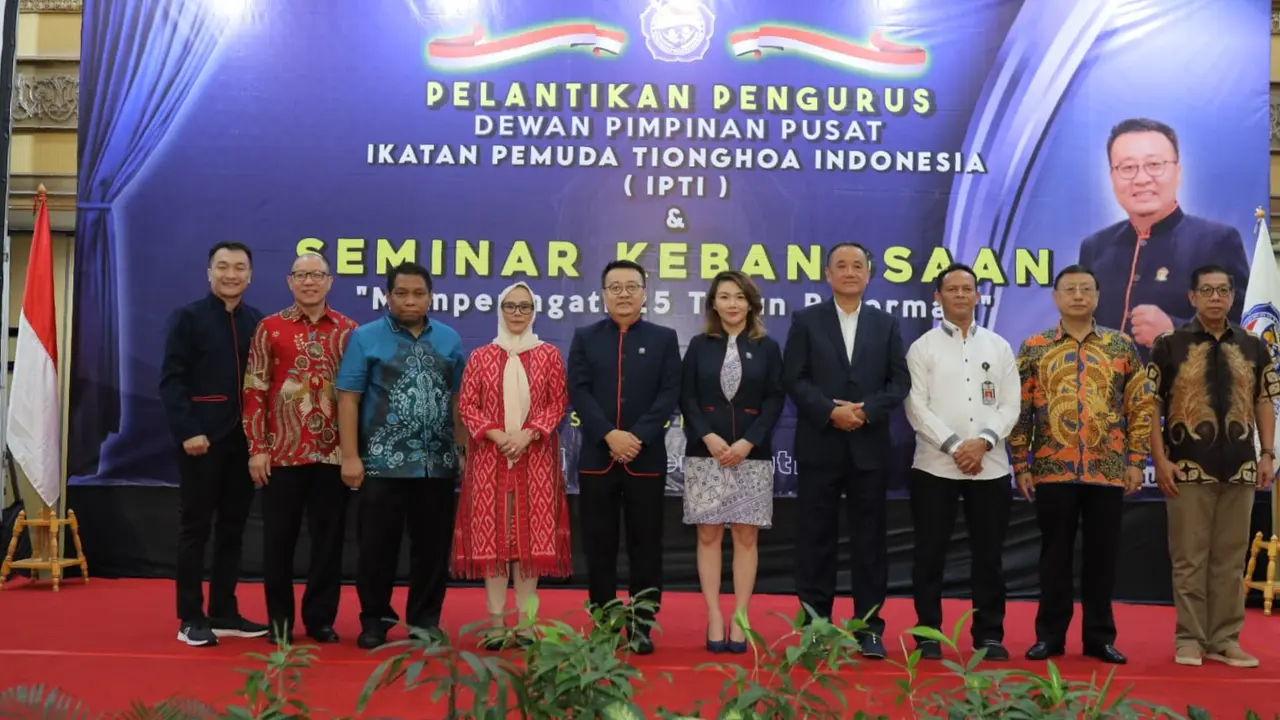 Pelantikan Pengurus Dewan Pimpinan Pusat IPTI 2022-2025 dan seminar kebangsaan bertajuk 'Memperingati 25 Tahun Reformasi' di Hotel Golden Boutique Jakarta, Sabtu (13/5/2023) (Istimewa)
