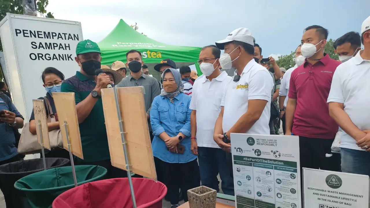 Gerakan Inovasi Langsung Tuntaskan Sampah (#GilasSampah) di Pantai Jerman, Kabupaten Badung, Bali, pada Minggu ini (17/4/2022).