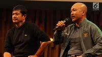 Pelatih Timnas U-16 Fakhri Husaini dalam diskusi yang digelar PSSI Pers dan Liputan6.com di SCTV Tower, Jakarta, Rabu (18/10/2017). (Liputan6.com/Helmi Affandi)