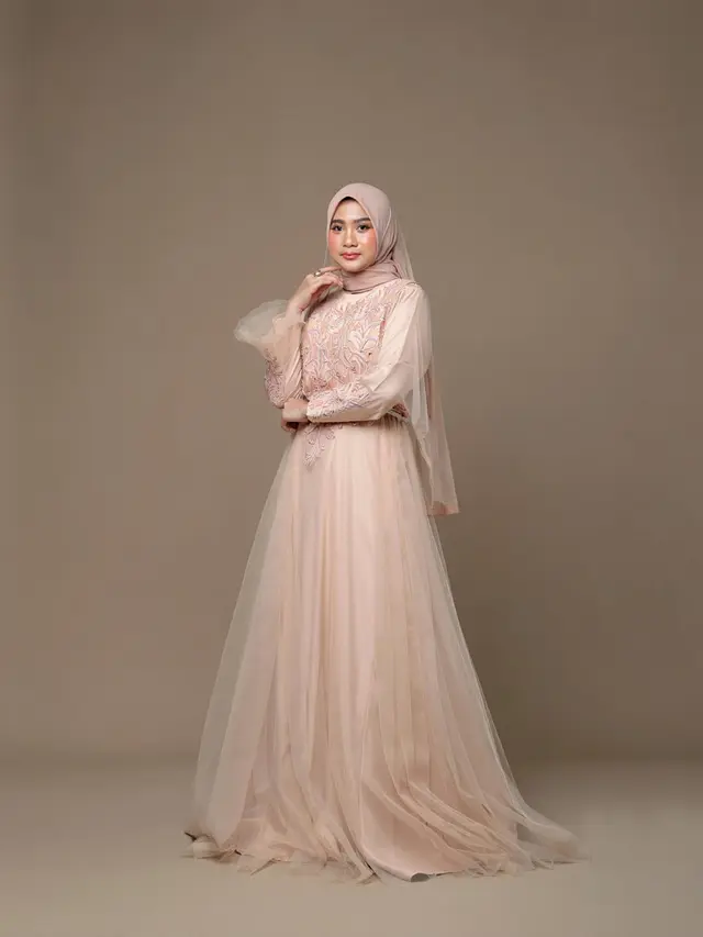 Gamis Syari Ceruti Bordir Mewah Terbaru