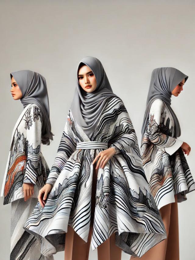 Batik Model Abstrak untuk Tampilan Unik (Foto: Rizka Nur Laily via ChatGPT)