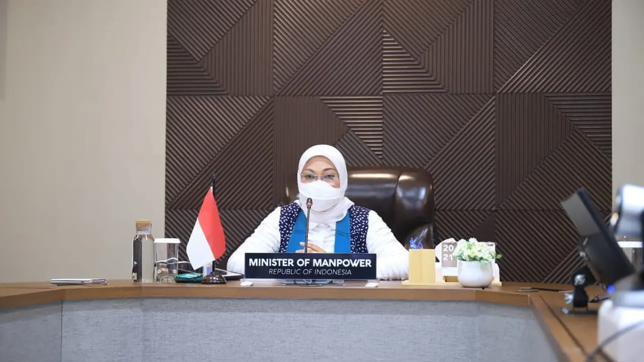 Menteri Ketenagakerjaan, Ida Fauziyah, menerima courtesy call Duta Besar Jepang untuk Indonesia secara virtual, Rabu (24/3/2021).