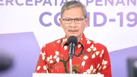 Juru Bicara Pemerintah untuk Penanganan COVID-19 Achmad Yurianto saat konferensi pers Corona di Graha BNPB, Jakarta, Jumat (3/7/2020). (Dok Badan Nasional Penanggulangan Bencana/BNPB)