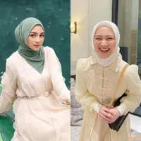 Warna netral seperti hitam selalu cocok jika dipadukan dengan baju cream. Lihat saja penampilan Tasyi athasyia ini. [Foto: IG/tasyiiathasyia].