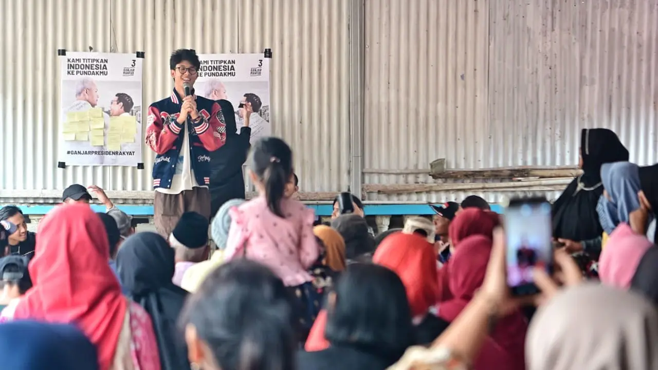 Muhammad Zinedine Alam Ganjar  di Kecamatan Ambarawa, Kabupaten Semarang, Jawa Tengah, Selasa (23/1/2024) (Istimewa)