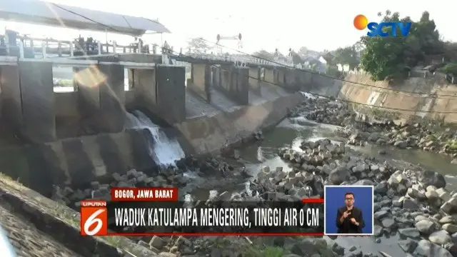 Kemarau panjang yang melanda mengakibatkan sejumlah waduk besar di Jawa Barat mulai mengering. Ketinggian air di Waduk Katulampa bahkan menyentuh angka 0 cm.