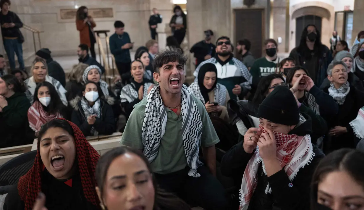 Dewan Kota Chicago meloloskan resolusi gencatan senjata untuk membantu mengakhiri perang Israel di Gaza dan dilakukannya gencatan senjata. (Scott Olson/Getty Images/AFP)