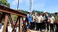 Mendagri Tito Dampingi Presiden Prabowo Tinjau Pembangunan Infrastruktur di Tapanuli Selatan
