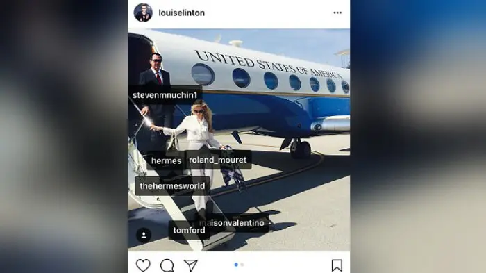 Postingan Louise Linton di Instagram yang menuai kritikan. (Instagram/louiselinton) 