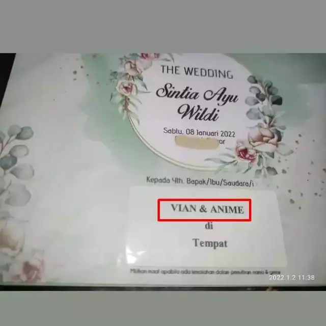 6 Nama Bareng Pasangan di Undangan Nikah Ini Kocak, Kesalahan Tak Disengaja