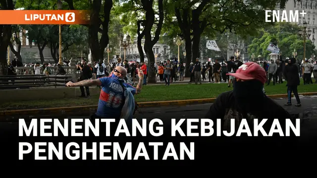 VIDEO: Protes di Argentina berujung bentrok antara pensiunan dan polisi