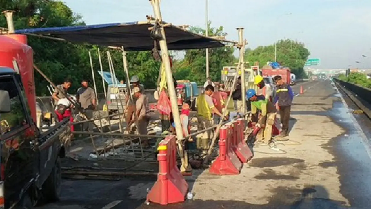 20160114-Tol Sedyatmo ke Bandara Soetta-Masih Perbaikan-Jakarta