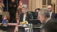 Menteri Luar Negeri (Menlu) Australia Penny Wong dalam dalam pertemuan ASEAN Post Ministerial Conference (PMC) dengan Australia, pada Rabu (13/7/2023). (Dok: Kemlu RI)