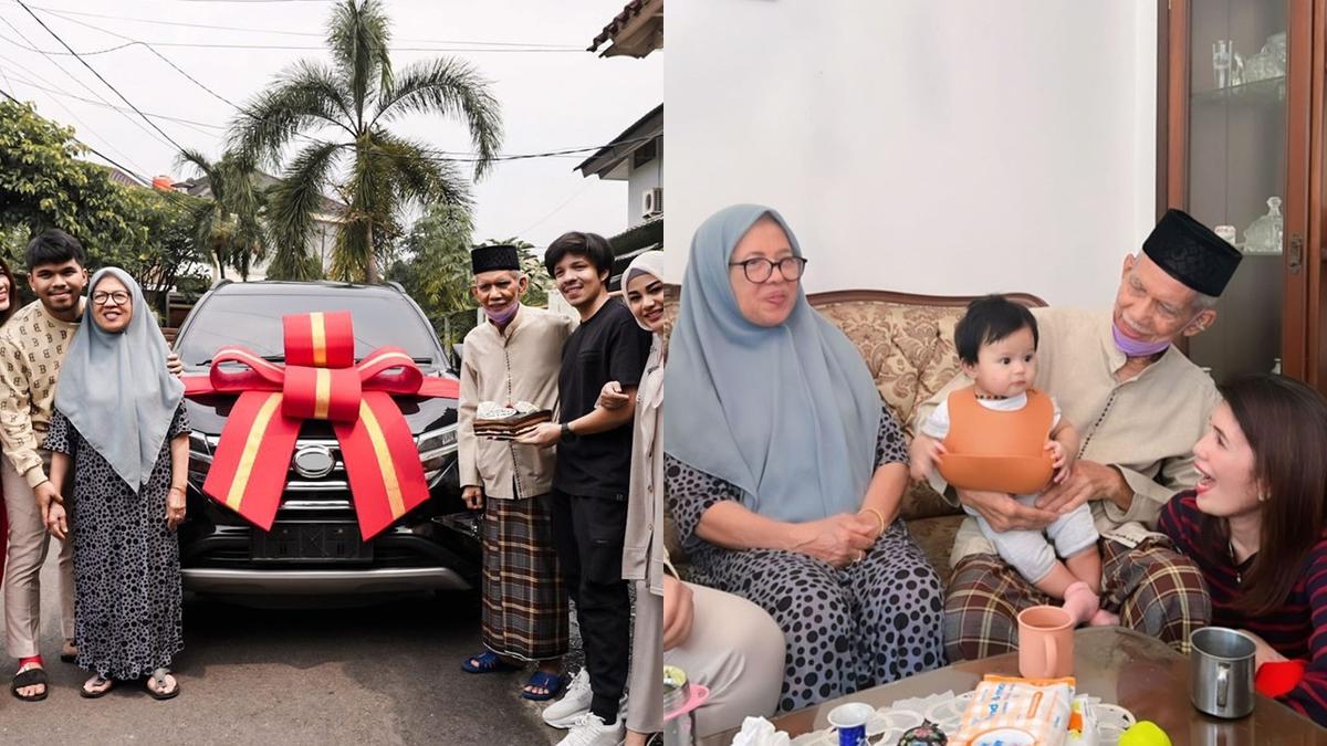 6 Potret Bahagia Kakek Nenek Atta Halilintar dapat Mobil Baru, Kompak Gendong Ameena - Vimarsana News