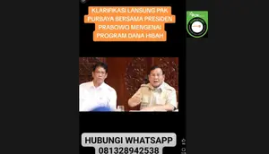 Cek Fakta: Tidak Benar Video Prabowo dan Purbaya Umumkan Bantuan Dana Hibah