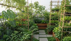 Model Kebun Sayur Hijau yang Estetik di Rooftop (Sumber: gemini.com)