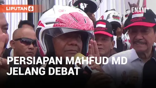 VIDEO: Jelang Debat, Mahfud MD Santai