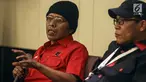 Politikus PDI Perjuangan Aldian Napitupulu (kiri) saat menjadi pembicara dalam serial diskusi dalam rangkaian Kongres V PDIP di Sanur, Bali, Jumat (9/8/2019). Diskusi tersebut membahas Demokrasi Arus Bawah (Perlawanan Terhadap Rezim Otoriter). (Liputan6.com/Johan Tallo)