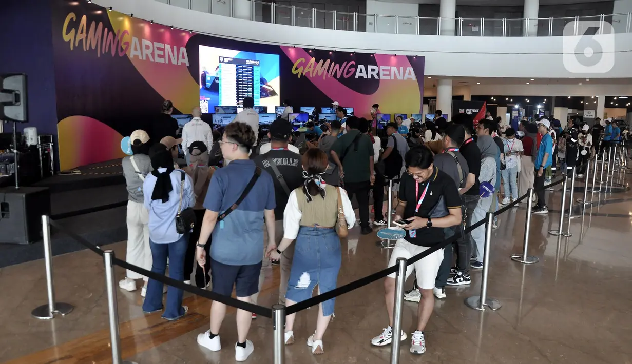 Tak ada syarat khusus bagi penonton Formula E 2023 yang ingin memainkan gim balap mobil. (merdeka.com/Iqbal S. Nugroho)