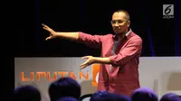 Ketua KPK RI 2011-2015 Abraham Samad saat menjadi narasumber dalam acara Inspirato Liputan6.com di SCTV Tower, Jakarta, Selasa (23/1). (Liputan6.com/Arya Manggala)