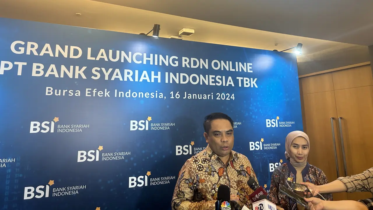 Peluncuran rekening dana nasabah (RDN) online PT Bank Syariah Indonesia Tbk (BRIS), Selasa (16/1/2024). (Foto: Liputan6.com/Elga N)