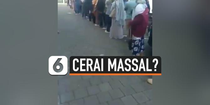 VIDEO: Viral, Antrean Panjang Warga Ajukan Cerai di Bandung