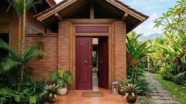 Warna Cat Pintu Kayu yang Bagus dan Awet untuk Rumah Tropis/AI Generated