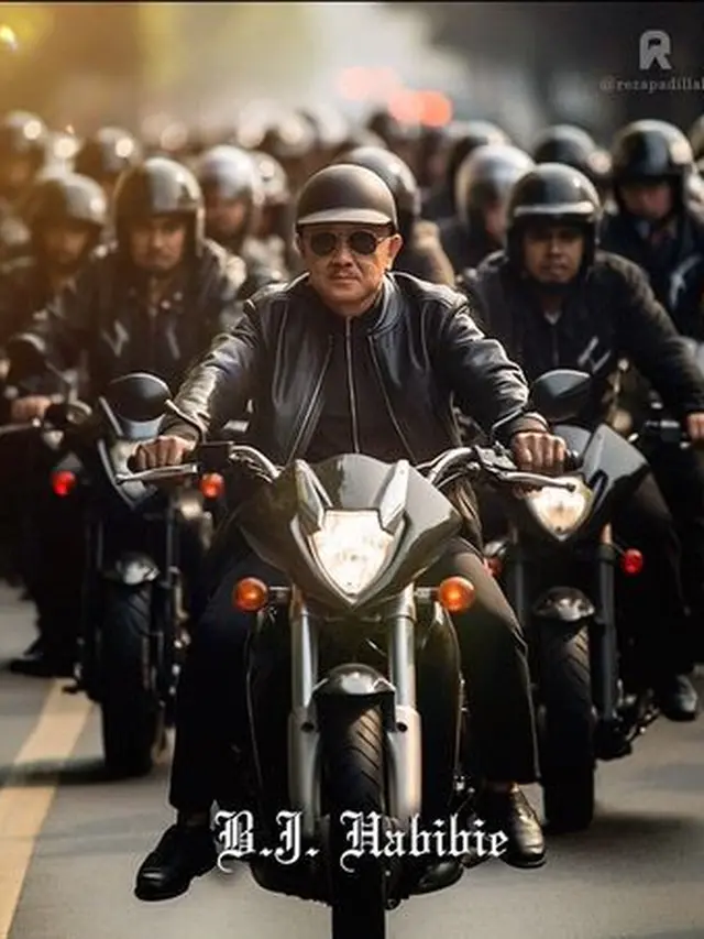 Editan Foto AI Jika 7 Presiden Indonesia Jadi Ketua Geng Motor Ini Keren Banget