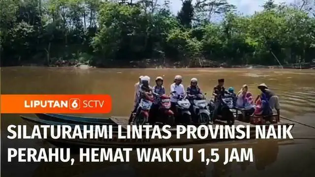 Berkunjung silaturahmi lebaran ke rumah sanak saudara ndak cuma naik mobil atau motor. Bagi sebagian masyarakat di perbatasan di Jawa Barat - Jawa Tengah, perahu menjadi pilihan transportasi yang lebih cepat meski cukup berbahaya.