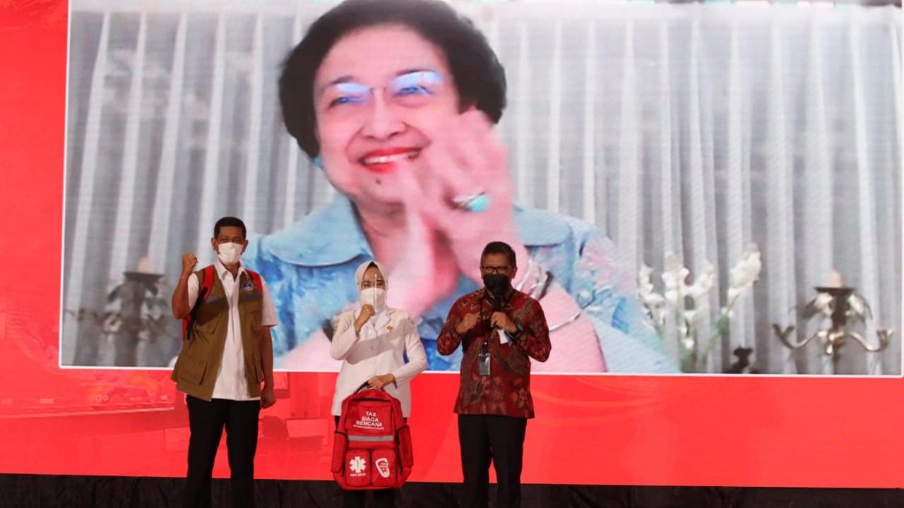 Megawati Soekarnoputri dalam acara BMKG.