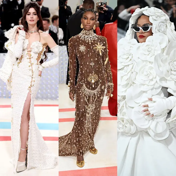 15 Selebriti dengan Busana Terbaik di Met Gala 2023, Anne Hathaway hingga Rihanna