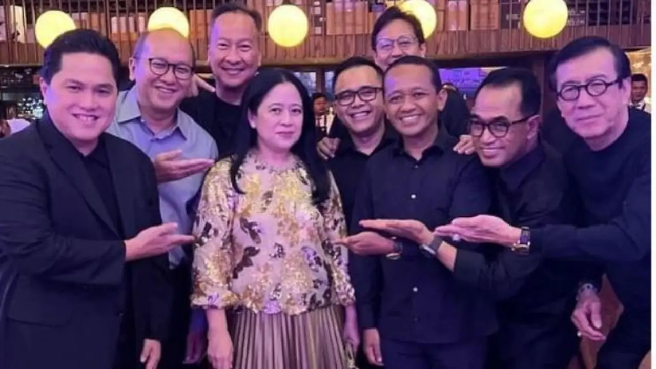 Erick Thohir dan Para Pejabat Pakai Baju Hitam di Ulang Tahun Puan Maharani, Warganet Singgung Tradisi Ceplok Telur