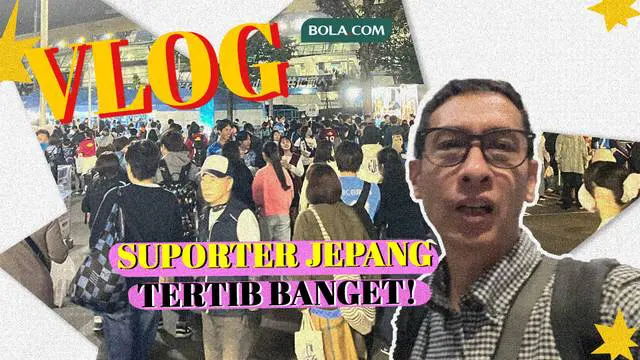 Berita video Vlog Bola.com kali ini, jurnalis Bola.com, Erwin Fitriansyah berkesempatan untuk melihat langsung tertibnya suporter Jepang saat nonton bola di stadion. Keren!
