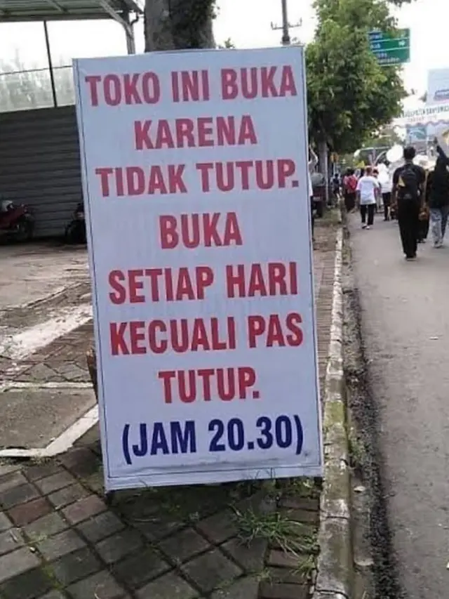 6 Tulisan Warung Tutup Ini Bikin Geleng Kepala