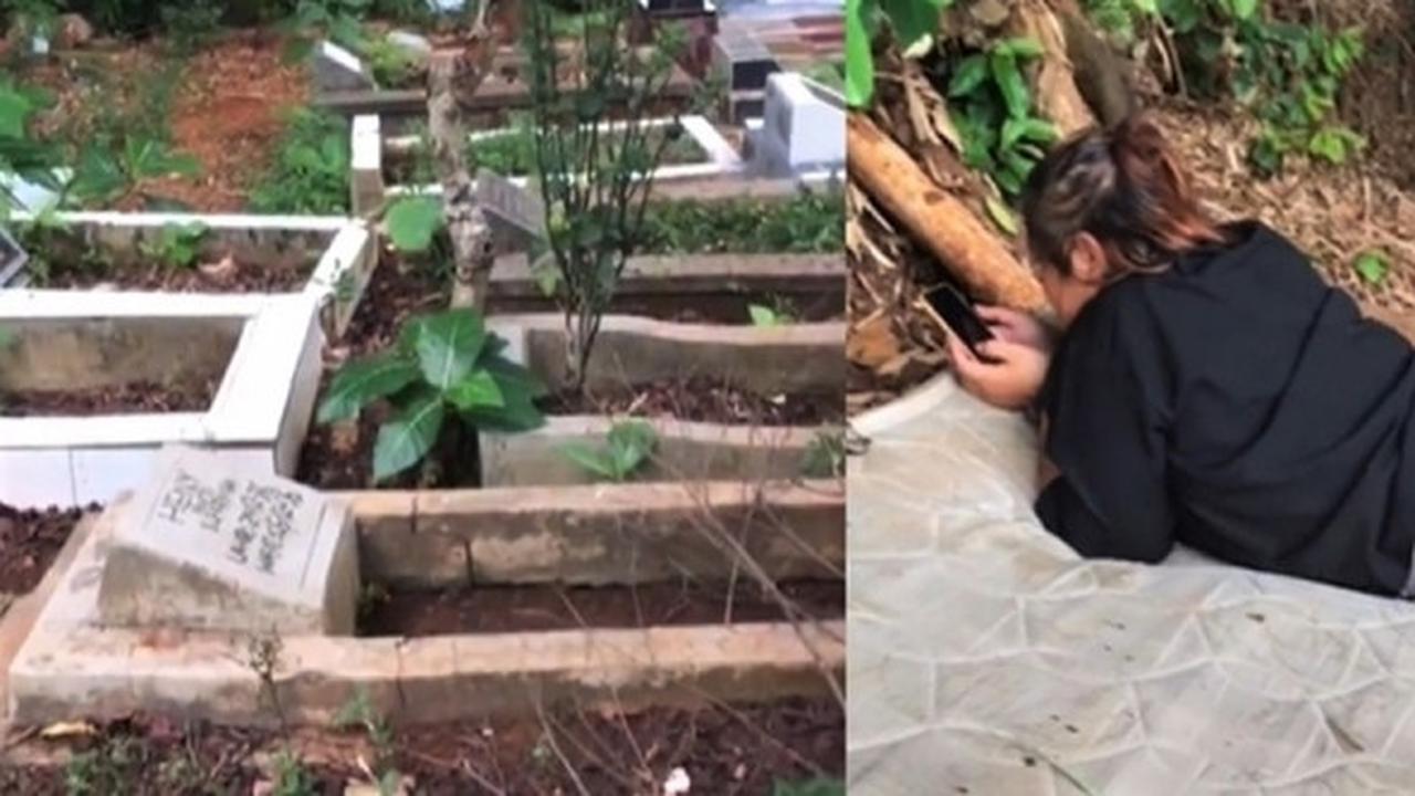 Sampai Bawa Kasur, Wanita Ini Pamer Tempat Tongkrongan di Kuburan