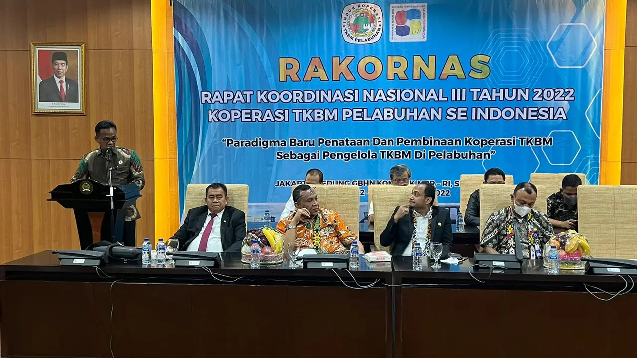 Rakornas Koperasi TKBM III Tahun 2022 di Gedung GBHN, Kompleks Parlemen, Senayan, Jakarta, Selasa (13/9) (Istimewa)