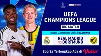 Siaran Langsung Big Match Liga Champion: Real Madrid vs Dortmund Matchweek 3 di Vidio