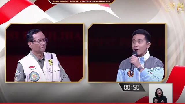 Cawapres RI Mahfud MD dan Gibran Rakabuming Raka saling berdebat sengit masalah inflasi hijau.