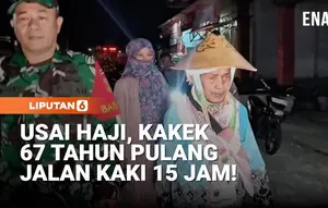 Ratusan warga Desa Kedungringin, Kecamatan Suruh, Kabupaten Semarang, Jawa Tengah, menyambut haru kedatangan Mustofa Ismail (67), jamaah haji Kloter 23 Embarkasi Solo yang menunaikan nazarnya dengan berjalan kaki sejauh 34 kilometer dari Asrama Haji ...